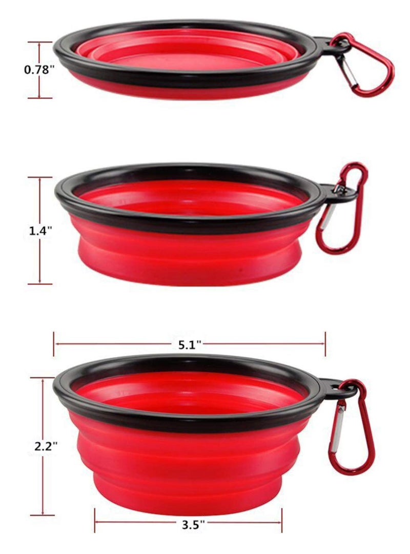 Funiverse Bulk Pack 6 Collapsible Silicon Travel Dog Water or Food Bowl - Image 5